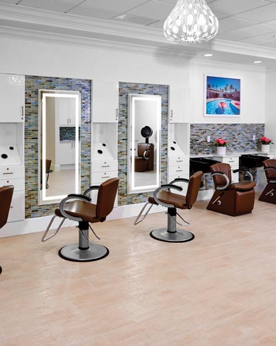 the salon at Encore Luxury Living